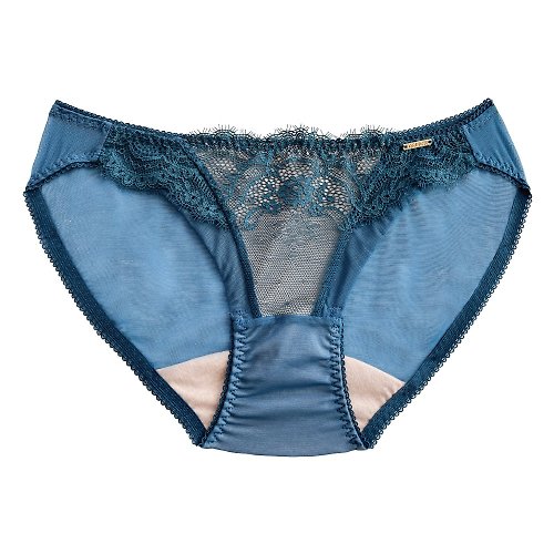 Dai Lei Qi] Mesh Transparent Skinny Panties- Stone Blue - Shop