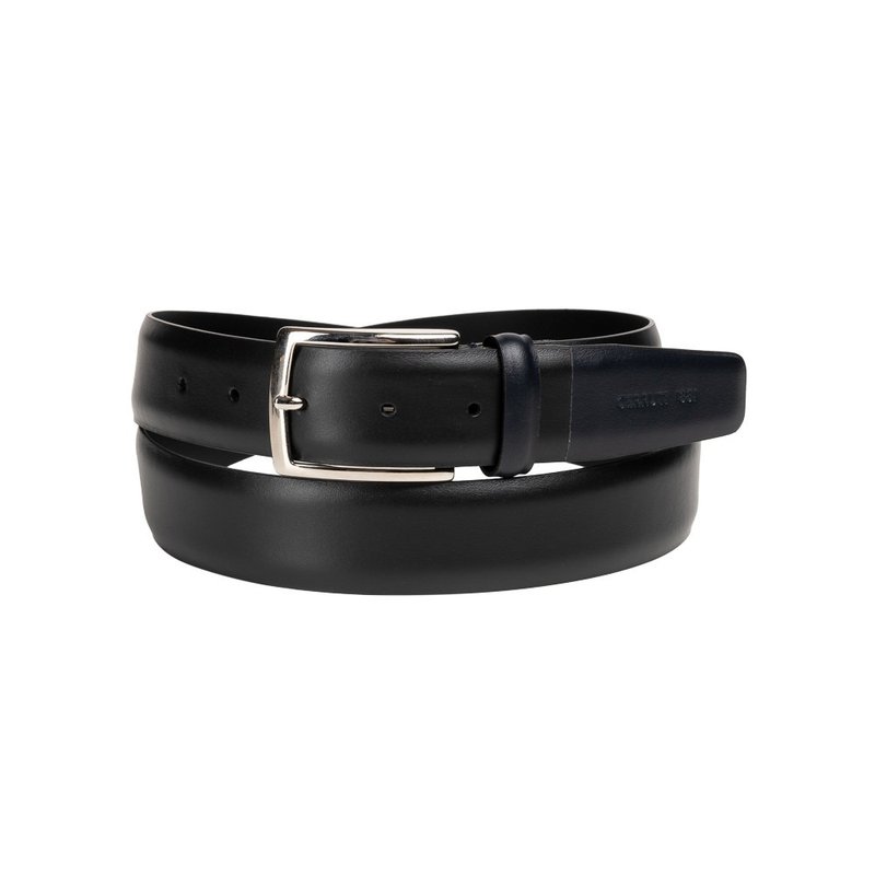 CERRUTI 1881 限量3折  頂級小牛皮皮帶 全新專櫃展示品 - 皮帶/腰帶 - 真皮 黑色