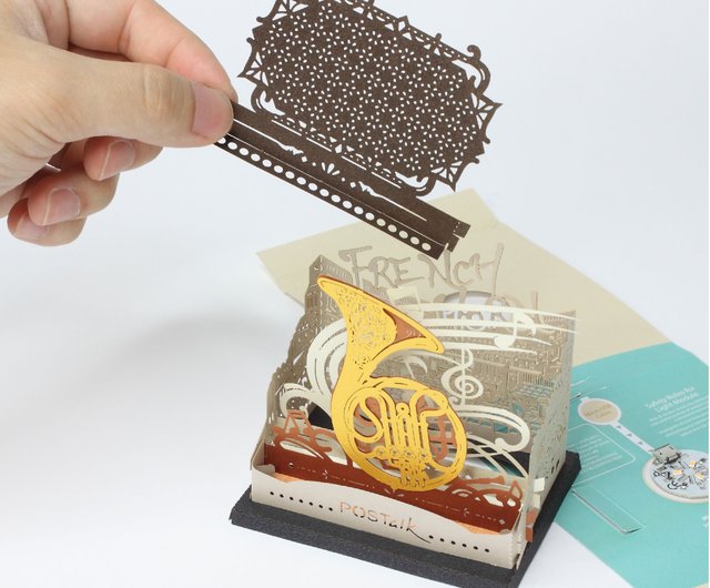 ホルンのアートエッチングのようなリトグラフです ホルンのアートエッチングのようなリトグラフです ホルンのアート