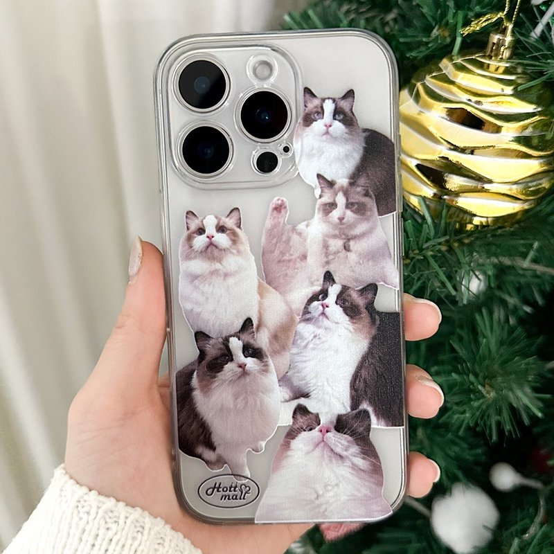 iPhone Galaxy Cat anti-drop and scratch-resistant for Transparent Phone Case - Phone Cases - Plastic Multicolor