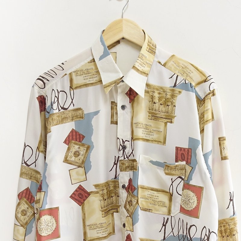 │Slowly│ Empire - vintage shirt │ vintage. Vintage. Literary. Japan - Men's Shirts - Polyester Multicolor