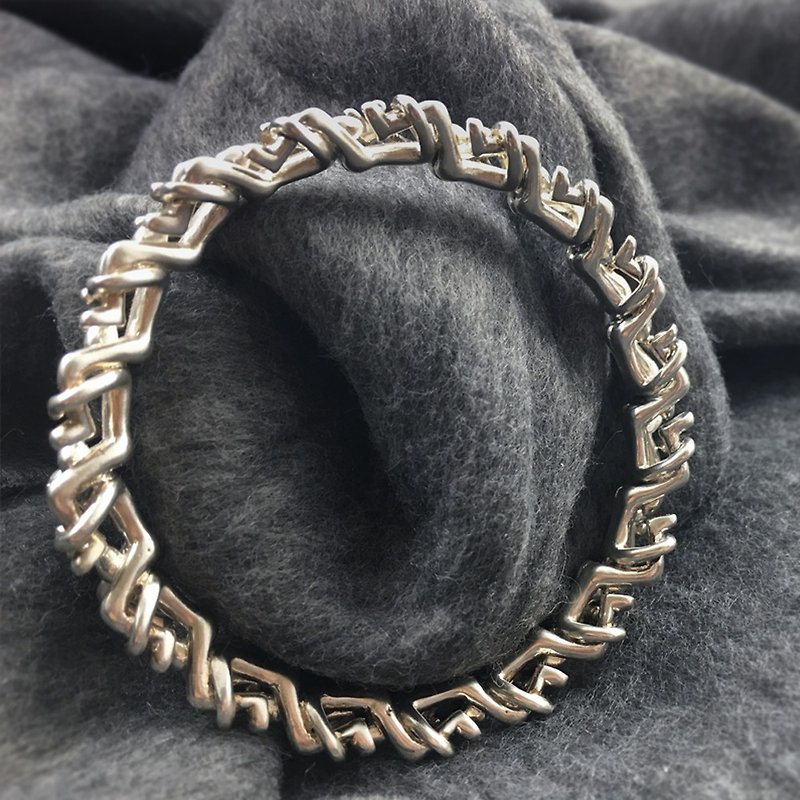 HH-JEWELRY Handmade Jewelry 925 Sterling Silver Bracelet Silver Ornament Stacked Arhat / Bracelet - สร้อยข้อมือ - เงินแท้ 