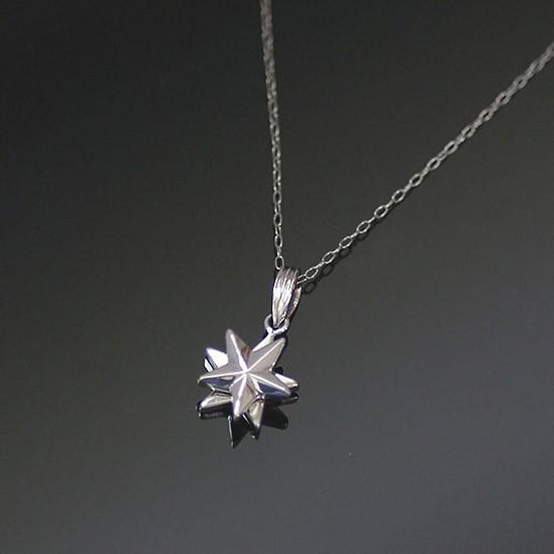 Rotating Platinum Star Pendant [Free Shipping] A necklace inspired by a platinum star that runs down while spinning. - สร้อยคอ - โลหะ 