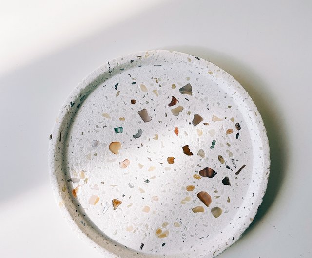 Na Ni 手作り翡翠セメント大皿・小皿（飾り皿） - ショップ nani