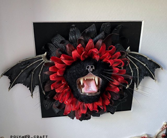 Gothic wall art/home decor/Gothic picture/Dracula/black cat - Shop  polymer_craft_shop Wall Décor - Pinkoi