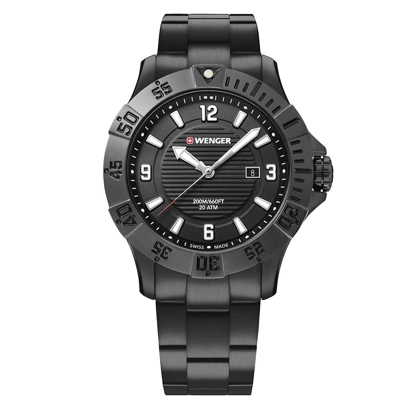 Wenger Seaforce系列-潛水腕錶 - 男錶/中性錶 - 不鏽鋼 黑色
