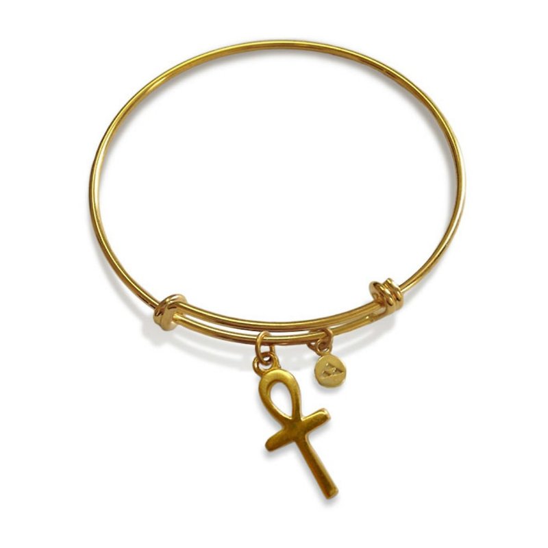 Ancient egypt life symbol hand circle - Bracelets - Other Metals Gold
