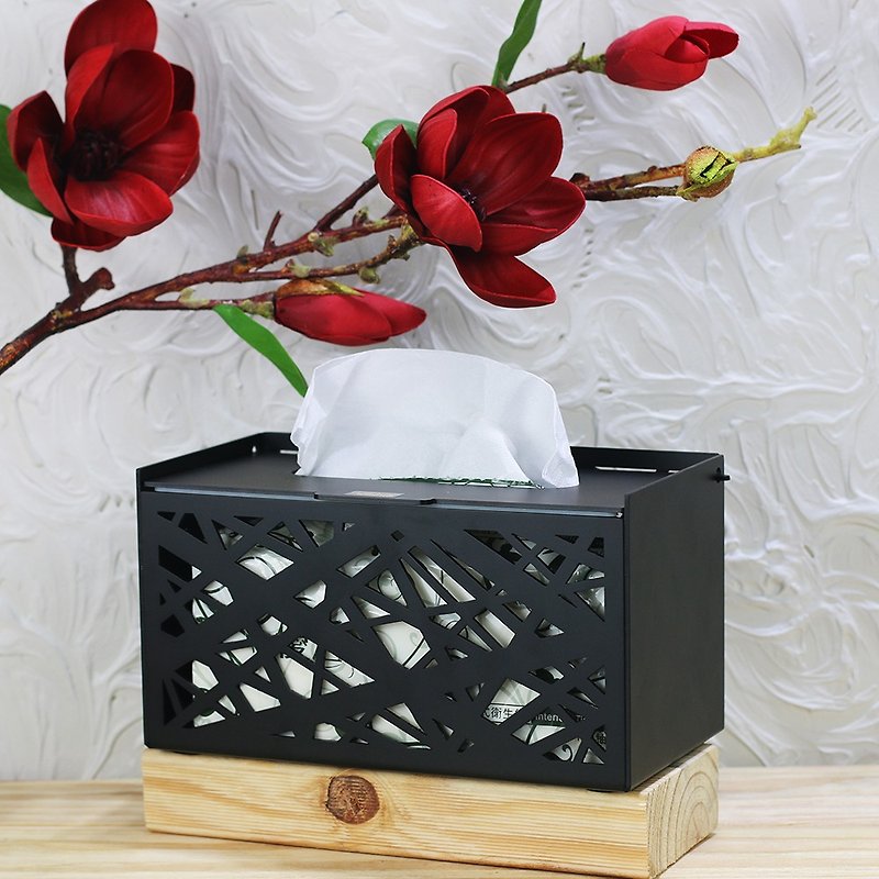 [OPUS Dongqi Metalworking] Square Nest-Metal Surface Box (Black)/Hotel Design and Decoration/Home Decoration - ของวางตกแต่ง - โลหะ สีดำ