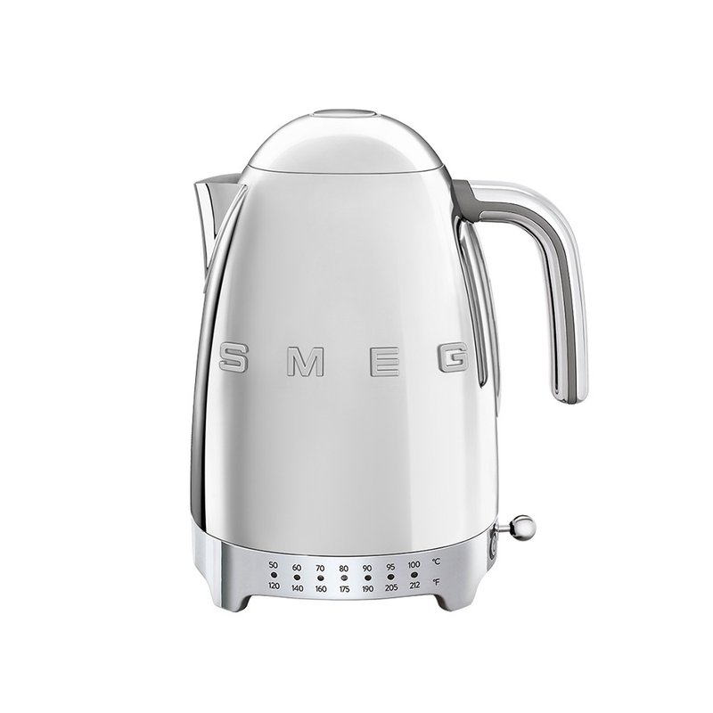 【SMEG】義大利控溫式大容量1.7L電熱水壺-閃亮銀 - 廚房家電 - 其他金屬 銀色
