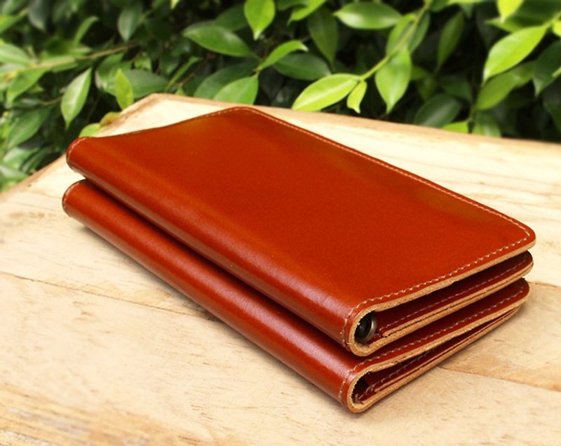 Wallet - My2 - Tan (Genuine Cow Leather) / Leather Wallet / Long Wallet - 長短皮夾/錢包 - 真皮 