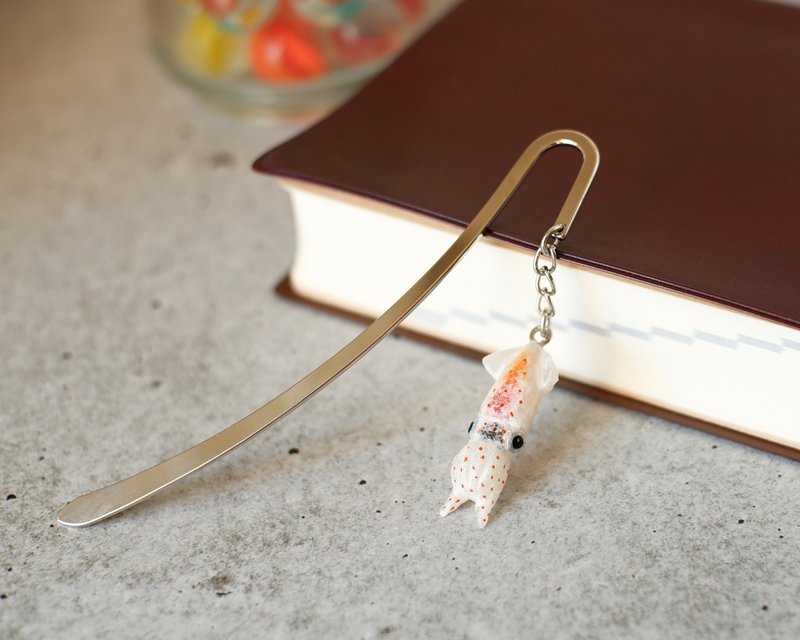 Japanese paper accessories bookmarks firefly squid squid phosphorescent glowing squid - ที่คั่นหนังสือ - วัสดุอื่นๆ ขาว