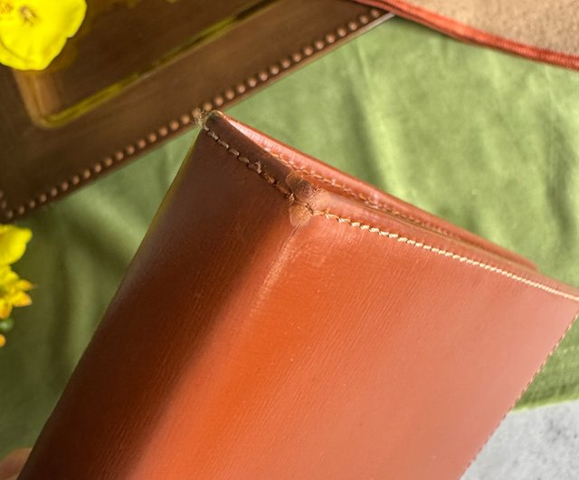 中古正規品 Loewe ロエベ レザーノートカバー A7 システム手帳