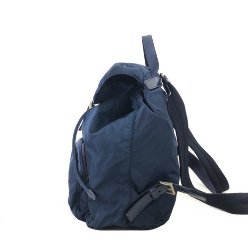 Directly shipped from Japan, brand name used packaging] PRADA triangle logo  nylon leather backpack bag pack navy vintage 8jeijv - Shop solo-vintage  Backpacks - Pinkoi