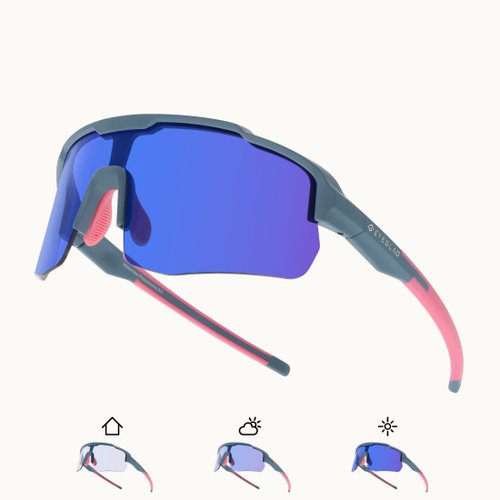 EYEGLAD 太陽眼鏡 & 戶外休閒 MotionView X | 光致變色運動太陽眼鏡 - 藍鯨霞粉
