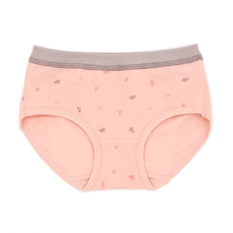 女童三角褲-森林小樹木(粉) - 男/女童裝 - 棉．麻 黃色