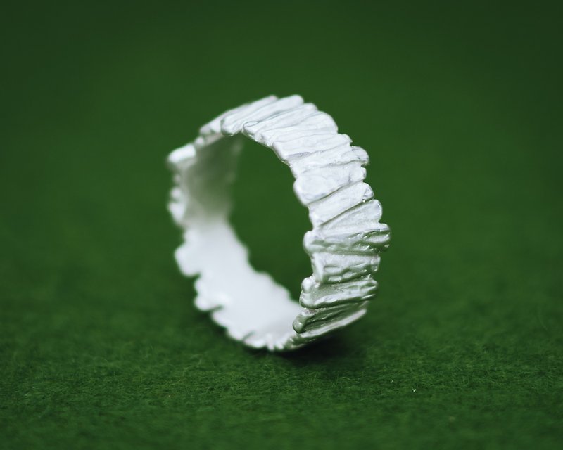 Textile Pattern ring - texture ring - design ring - Japanese modern design - General Rings - Silver Silver
