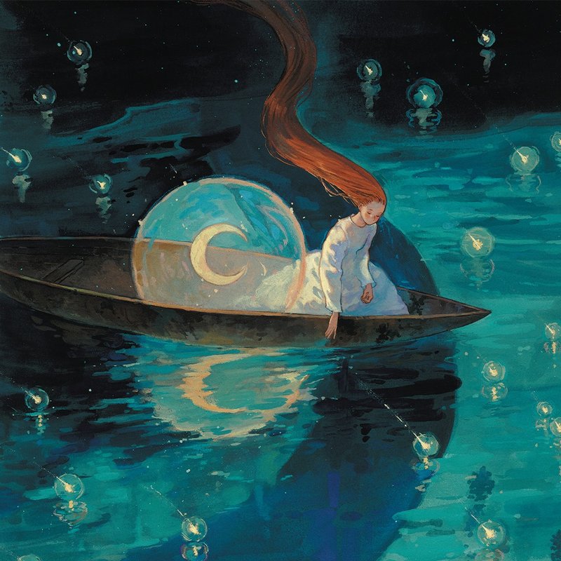 a starry night | NOMA | korea illust Art paper poster A4 | Water color,Gouache - 海報/掛畫/掛布 - 紙 