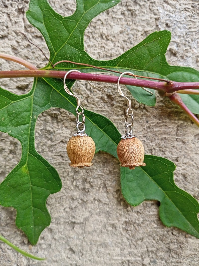 The little bells in the forest -- wild peony small lily of the valley earrings - Earrings & Clip-ons - Plants & Flowers Khaki