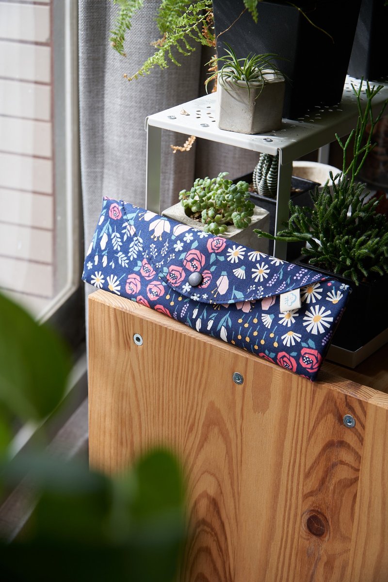 繽紛花園 防水餐具收納袋 - 其他 - 防水材質 藍色