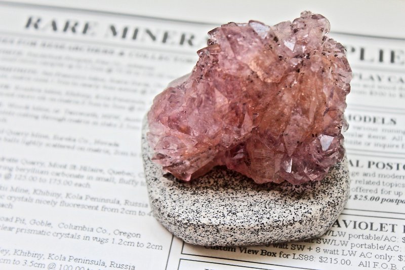 石栽 SHIZAI -巴西紫水晶原礦-含底座 - 裝飾/擺設  - 寶石 紫色