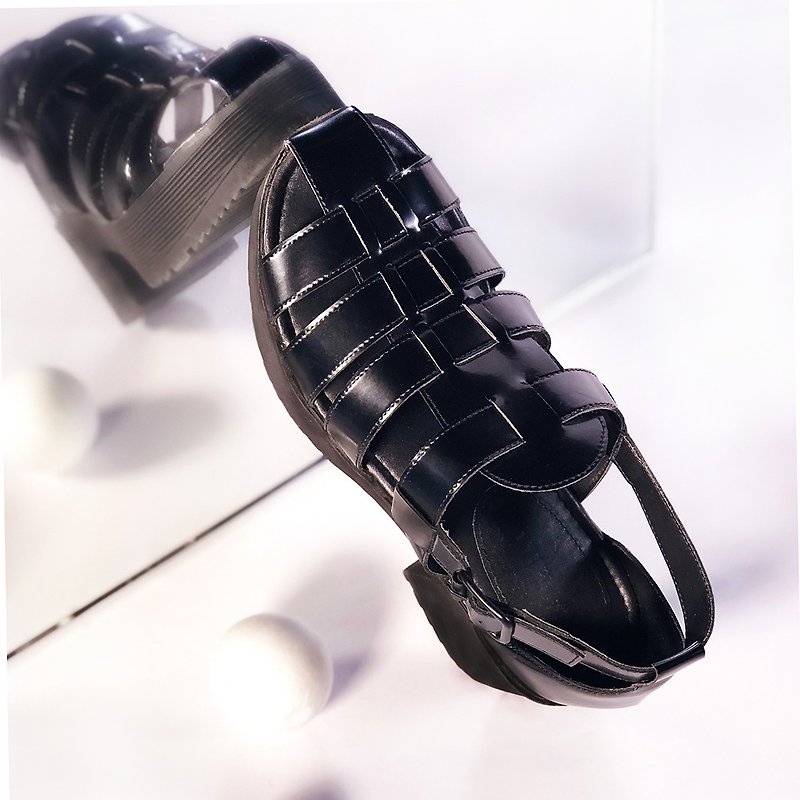 Picabo Sandal - รองเท้ารัดส้น - วัสดุอื่นๆ สีดำ