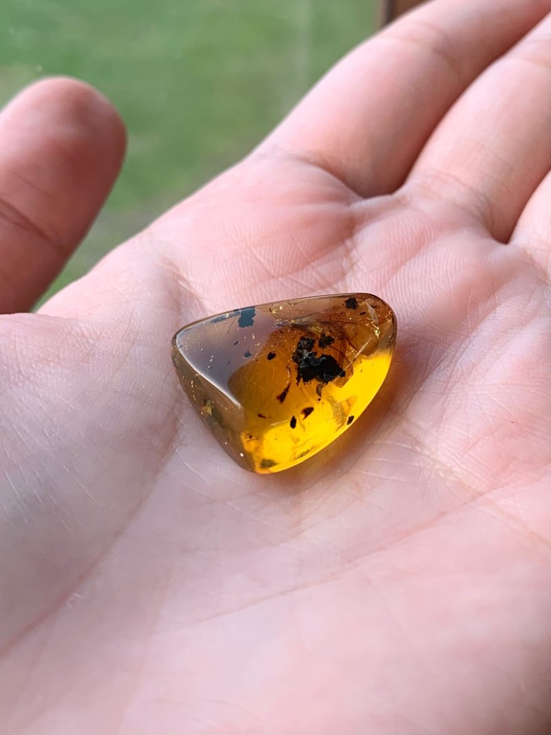 丨Time Series丨Mexico Natural Insect Amber 2.1g - สร้อยคอ - เครื่องประดับพลอย สีเหลือง