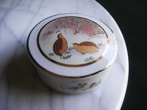 老時光OLD-TIME Vintage & Classic & Deco 【老時光 OLD-TIME】早期二手日本製陶瓷珠寶盒