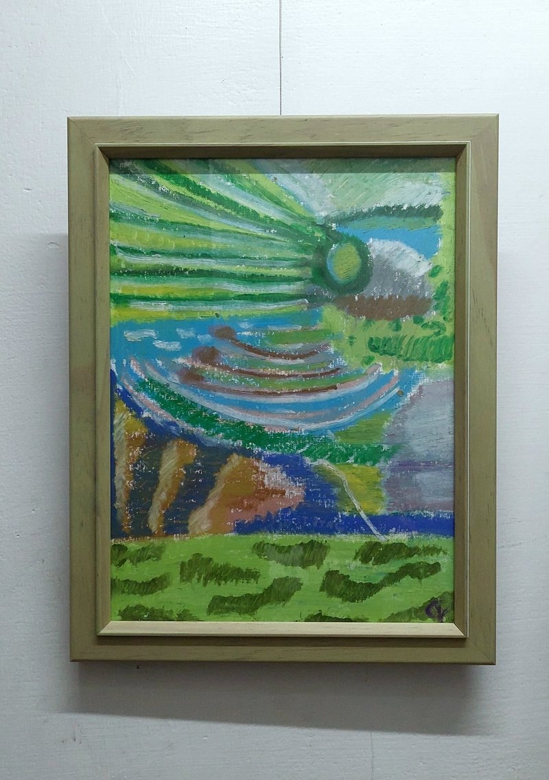 原畫 冬日暖陽在公園 - 海報/掛畫/掛布 - 紙 綠色