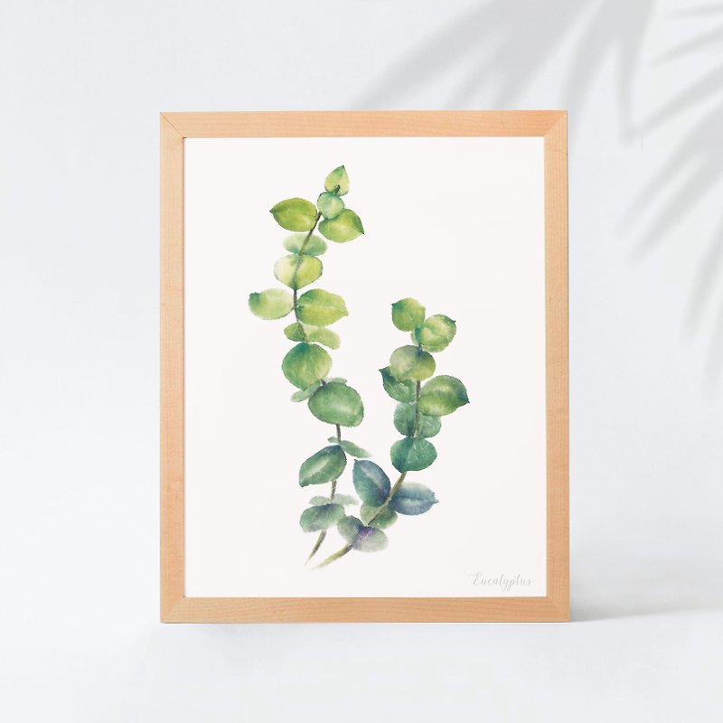 The silent bedroom restaurant of the plant hanging painting plant watercolor copy painting fresh healing green decorative painting - Posters - Paper Multicolor