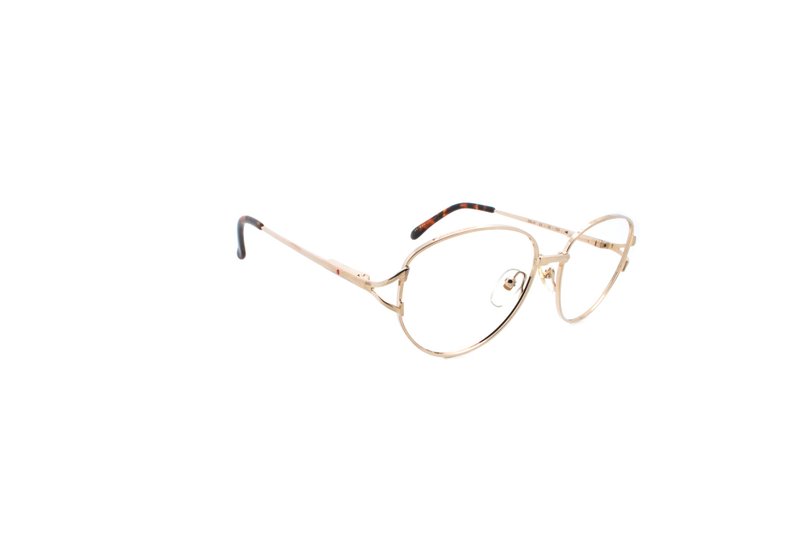 可加購平光/度數鏡片 Solex SY-519 COL.01 90年代香港製古董眼鏡 - 眼鏡/鏡框 - 其他金屬 金色
