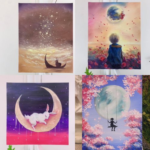 Painting Stage 油畫活動畫・初學者可・週一到週日可預約【一人成團】