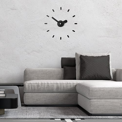 ontime On-Time Wall Clock Peel and Stick V1M Black White 48-60 Cm.