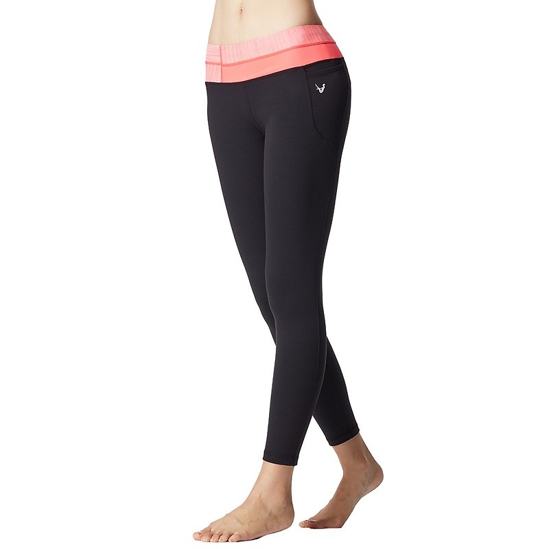 [MACACA] Keys Small Hip Pocket Cropped Pants - ATE7651 Black/Pink - Women's Sportswear Bottoms - Nylon Pink