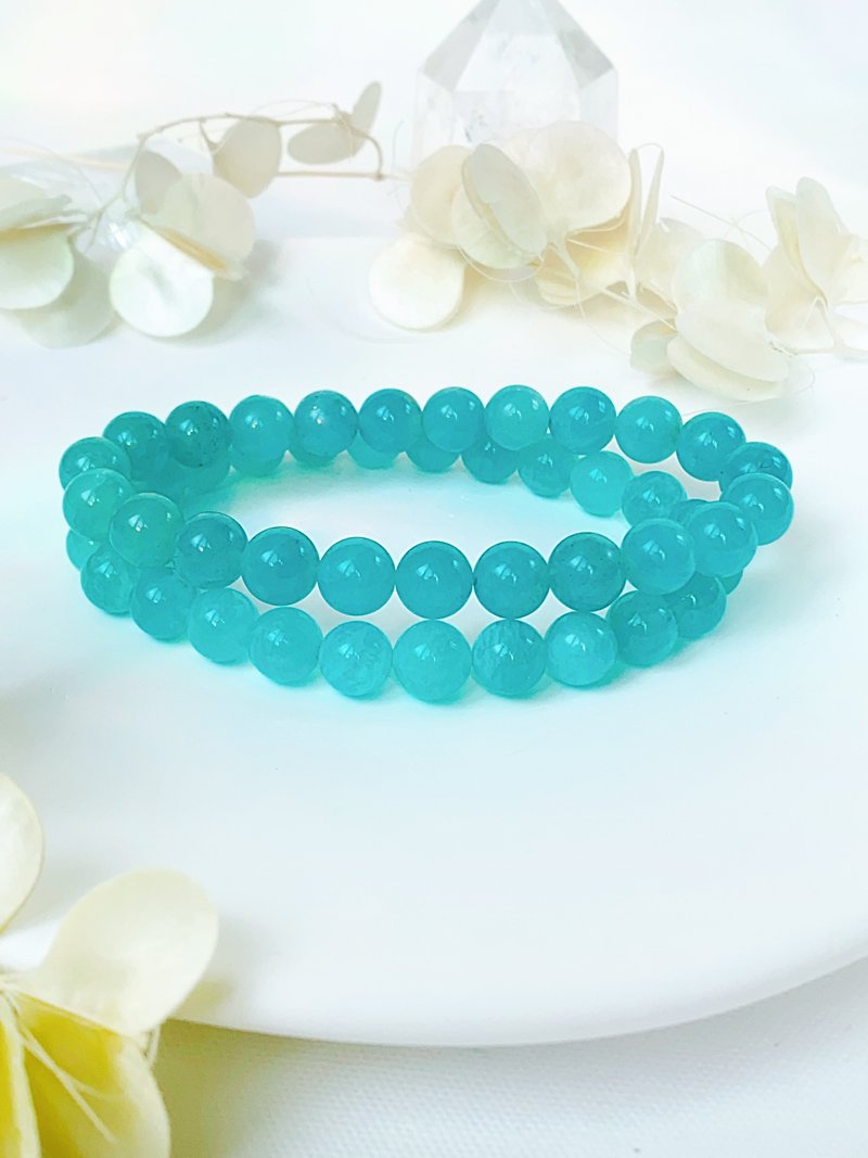 Mozambique Amazonite Bracelet||Mozambique/ Stone/Crystal - Bracelets - Gemstone Blue