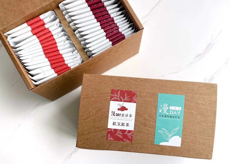 漫DAY生活茶日月潭紅玉/阿薩姆紅茶袋茶包40入附贈提袋 - 茶葉/茶包/水果茶 - 其他材質 