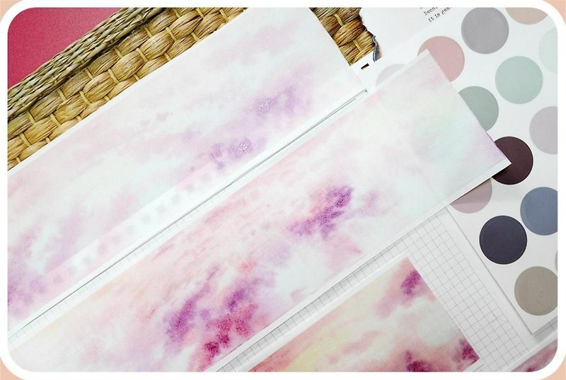 夢境沁云 和紙膠帶 拼貼素材 10米卷 長循環 台灣大年製 - 紙膠帶 - 紙 多色