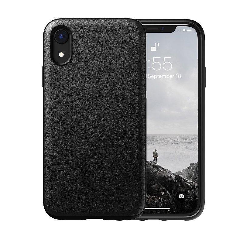 American NOMAD Classic Leather Drop Protection Case - iPhone XR-Black (855848007762) - Phone Cases - Genuine Leather Black