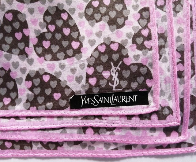 イヴ・サンローラン ハンカチセット　ハート柄 イヴ・サンローラン ハンカチセット ハート柄 SAINT LAURENT