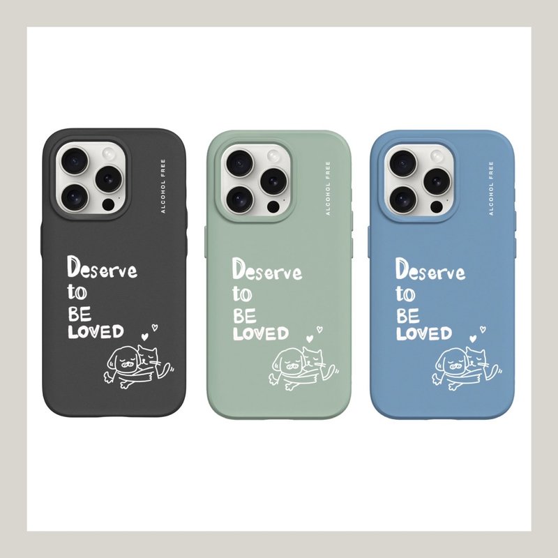 【Deserve to be loved】| Rhino Shield Phone Case MagSafe - Phone Cases - Other Materials Black