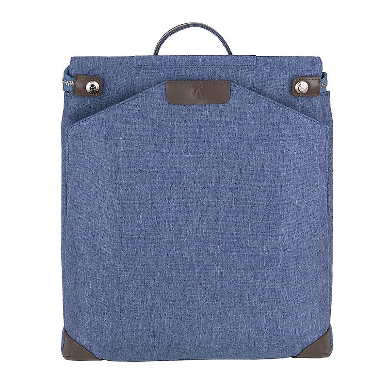 Walker | Dual-use backpack | Grey blue | Wenqing | Waterproof | Anti-theft bag | Painter bag - กระเป๋าเป้สะพายหลัง - วัสดุอื่นๆ สีน้ำเงิน
