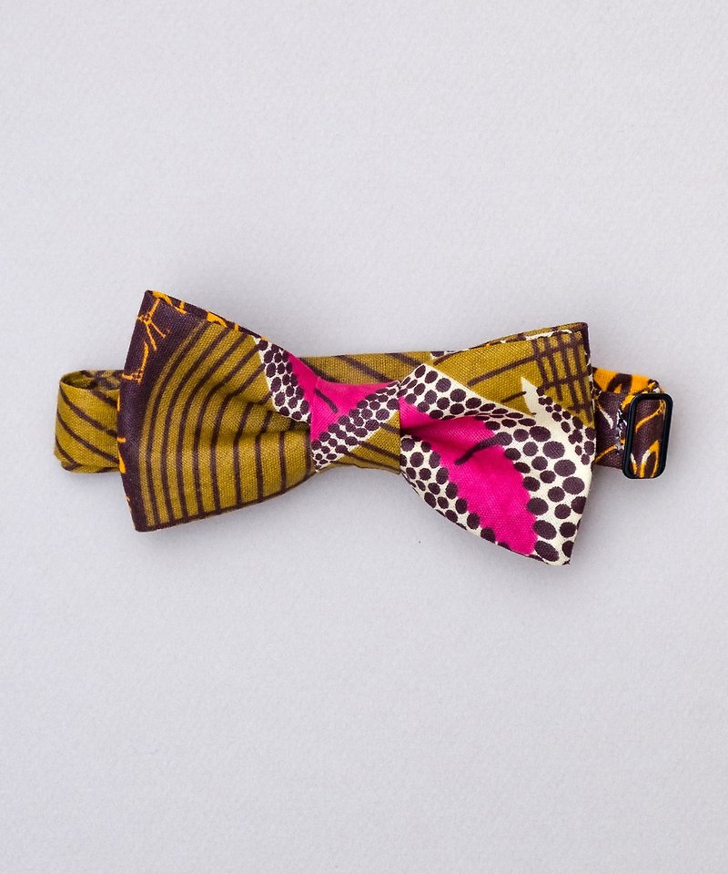 SUNDAY BEST AFRICAN WAX BOW TIE - T 恤 - 棉．麻 