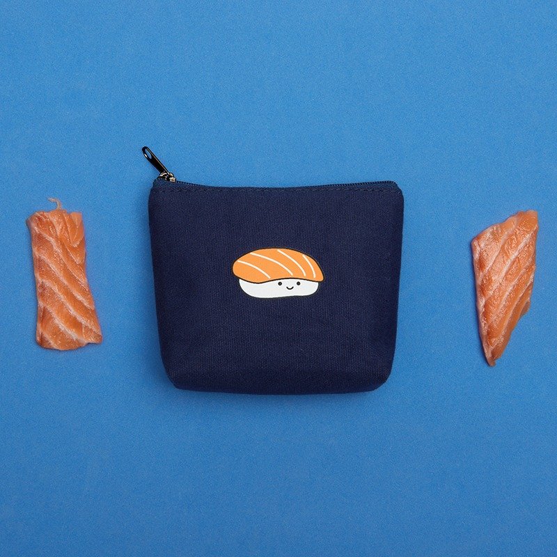 kiitos life smile smile series canvas purse - Sushi paragraph - กระเป๋าใส่เหรียญ - กระดาษ หลากหลายสี