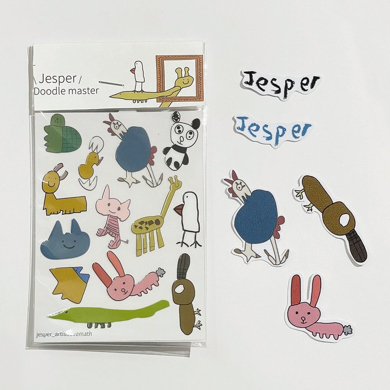 Jesper_Hand-painted transfer stickers - สติกเกอร์ - กระดาษ 