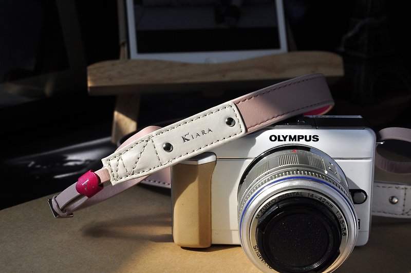 Caelus Italian Leather Small Camera Strap (Pink) - Camera Straps & Stands - Genuine Leather Pink