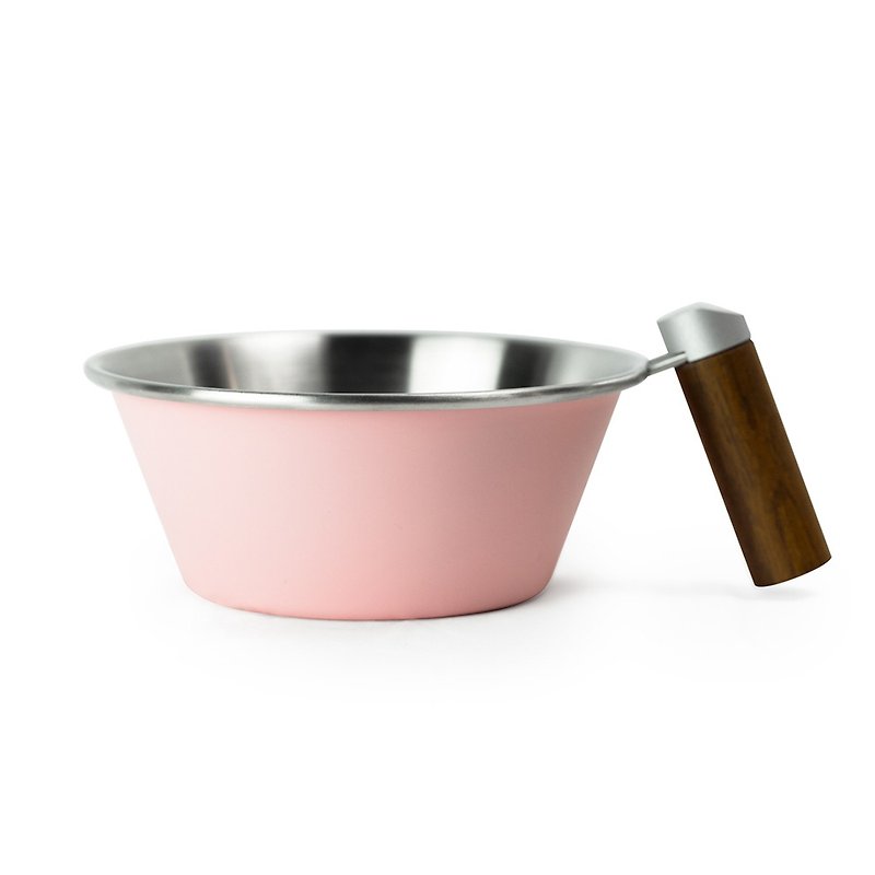 Wooden handle iO bowl 550ml (Pink) - Mugs - Stainless Steel Pink