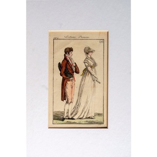 Home + Art 愛戀古物 法國百年時尚插圖 - 拿破崙時期的帝國式腰線 03 - 版畫掛畫