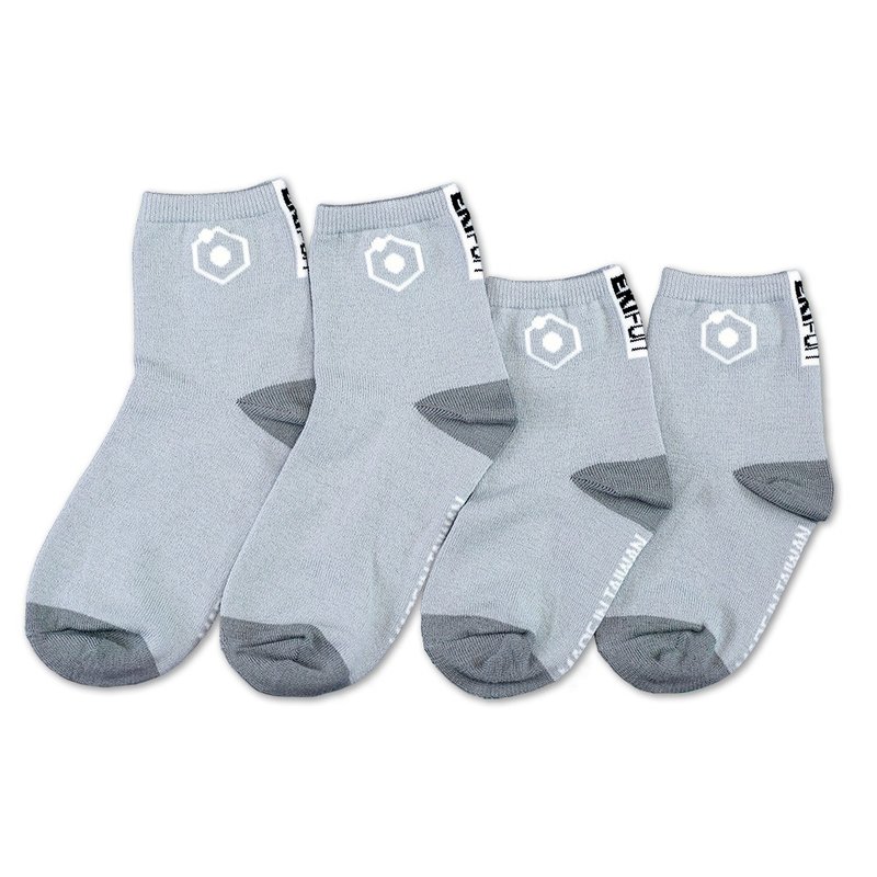 Coolmax kids socks- Moon Grey - ถุงเท้า - ไฟเบอร์อื่นๆ สีเทา