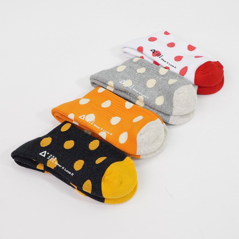 [WARX Antibacterial and Deodorant Socks] Playful Dotted Socks (4 Colors in total) - ถุงเท้า - ผ้าฝ้าย/ผ้าลินิน 