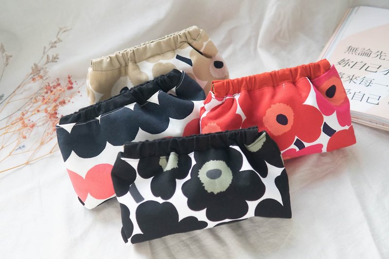 Ladies cosmetic bag:::Nordic Finnish poppy series - Toiletry Bags & Pouches - Cotton & Hemp Multicolor