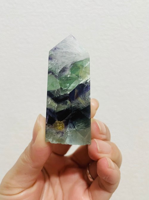 無盡迴圈 Infinity Loop 水晶嚴選 靈性探索 夢幻光輝【星瀑幻彩藍綠紫千層螢石柱】珍藏品/一物一拍
